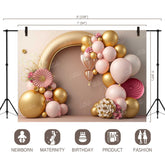 LB0576 Balloons Garland Princess & Prince Backdrop